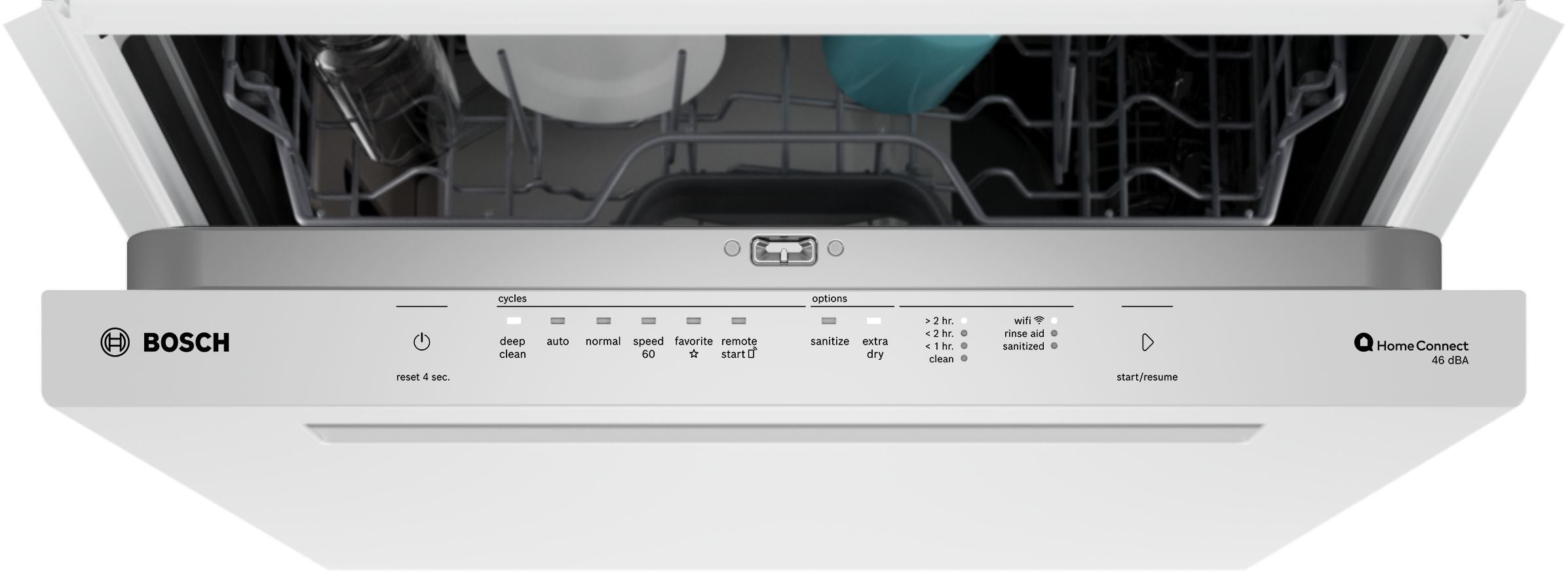Bosch White 300 Series 24" Dishwasher with Pocket Handle - SHP53EM2N