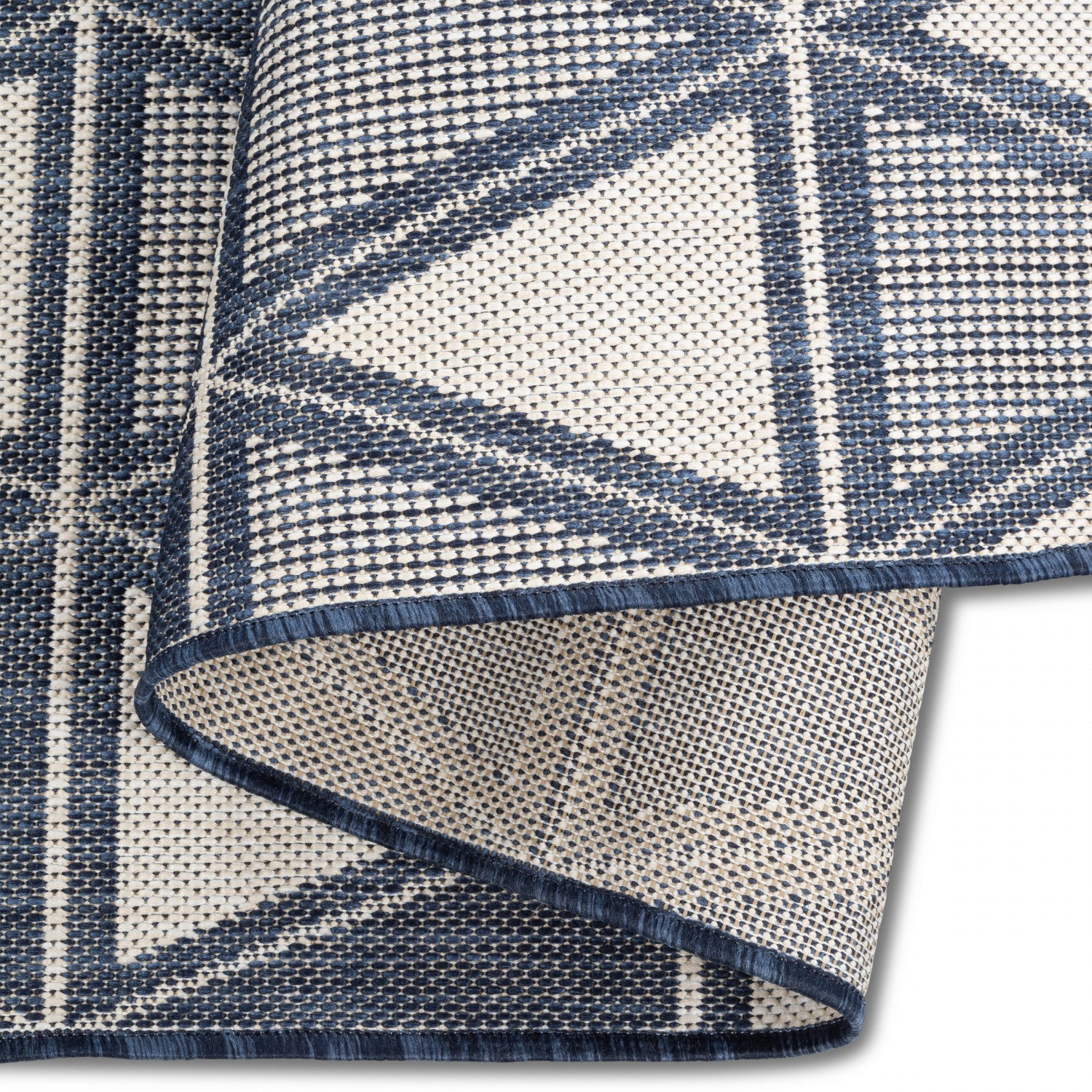Cabana Triangles Indoor/Outdoor Rug - 5' x 7' - Blue