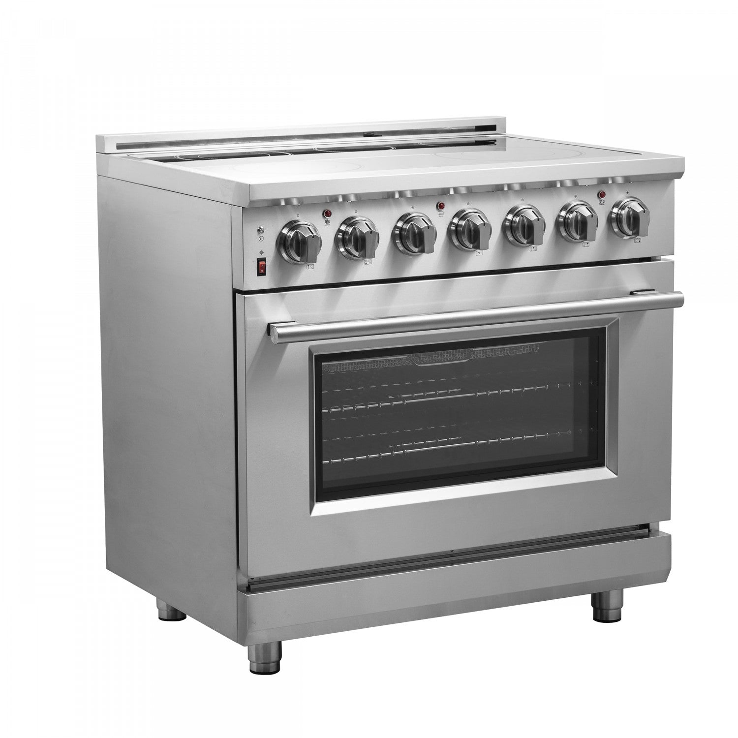 Forno Massimo 36" Stainless Steel Freestanding Electric Range with True Convection and Air Fry (5.36 Cu. Ft.) - FFSEL6020-36