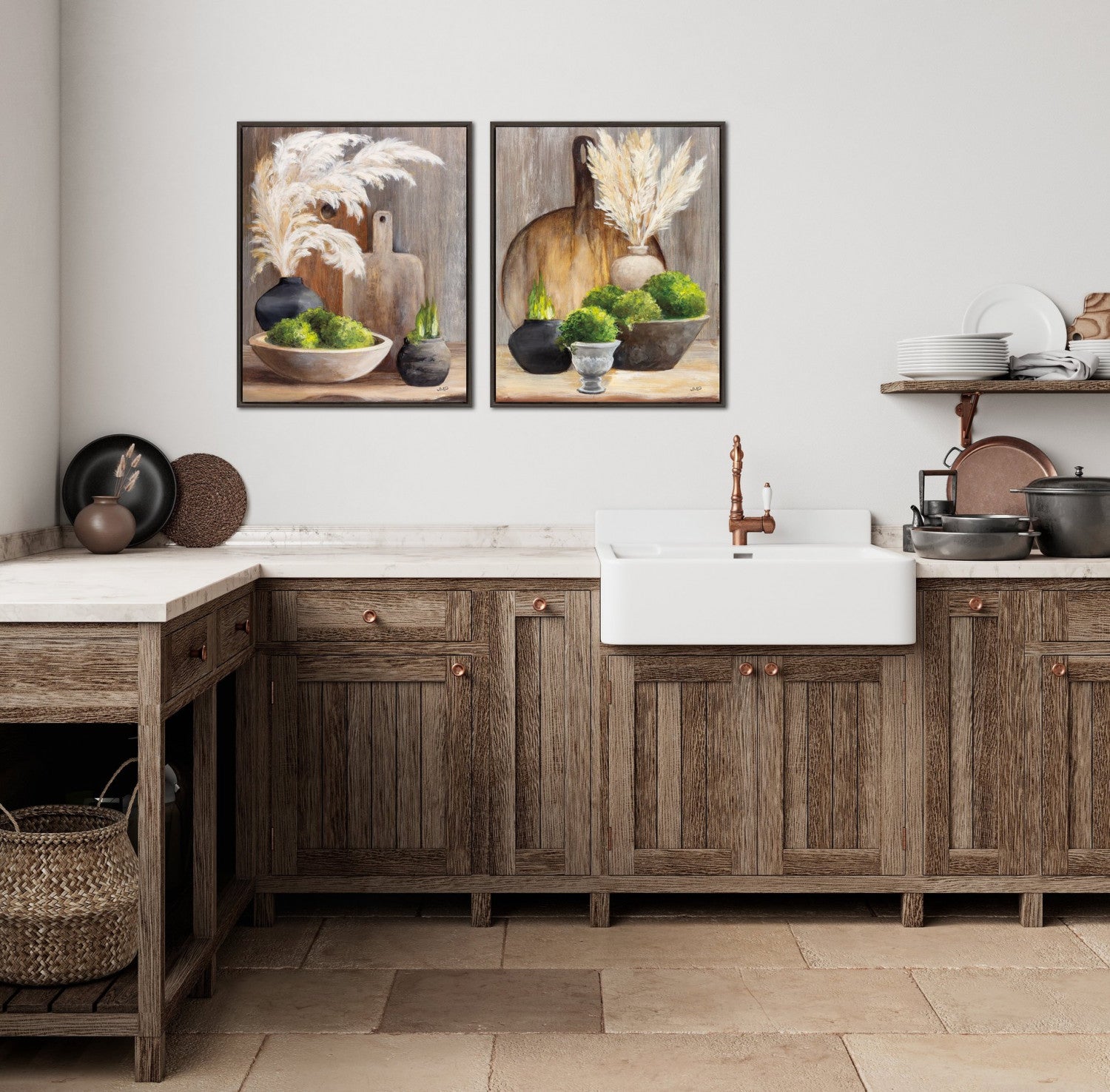 Rustic Stillness II Wall Art - Brown/Beige - 30 X 24