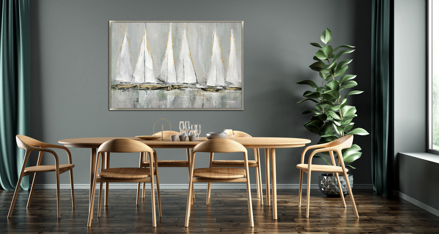 Elegance Afloat Wall Art - White - 30 X 45