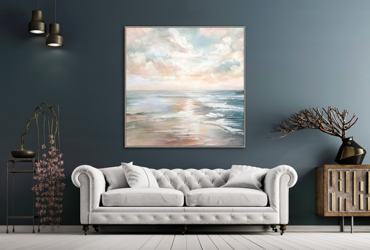 Morning Drifts In Wall Art - Multi-Colour - 40 X 40