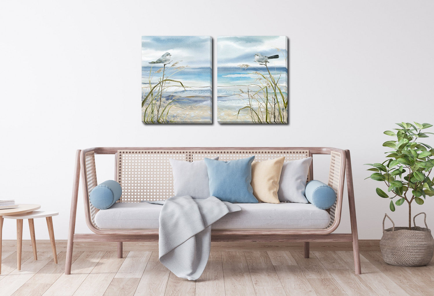 Seaside Notes Wall Art - Blue - 16 X 20 - Set of Two
