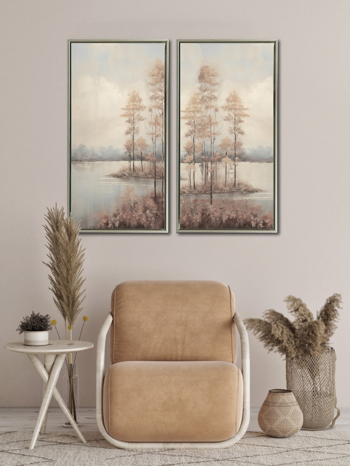 Lake Whispers I Wall Art - Neutral - 36 X 18