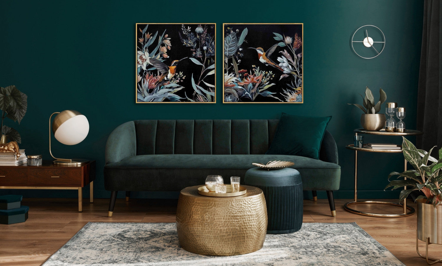 Midnight Nectar II Wall Art - Multi-Colour - 30 X 30