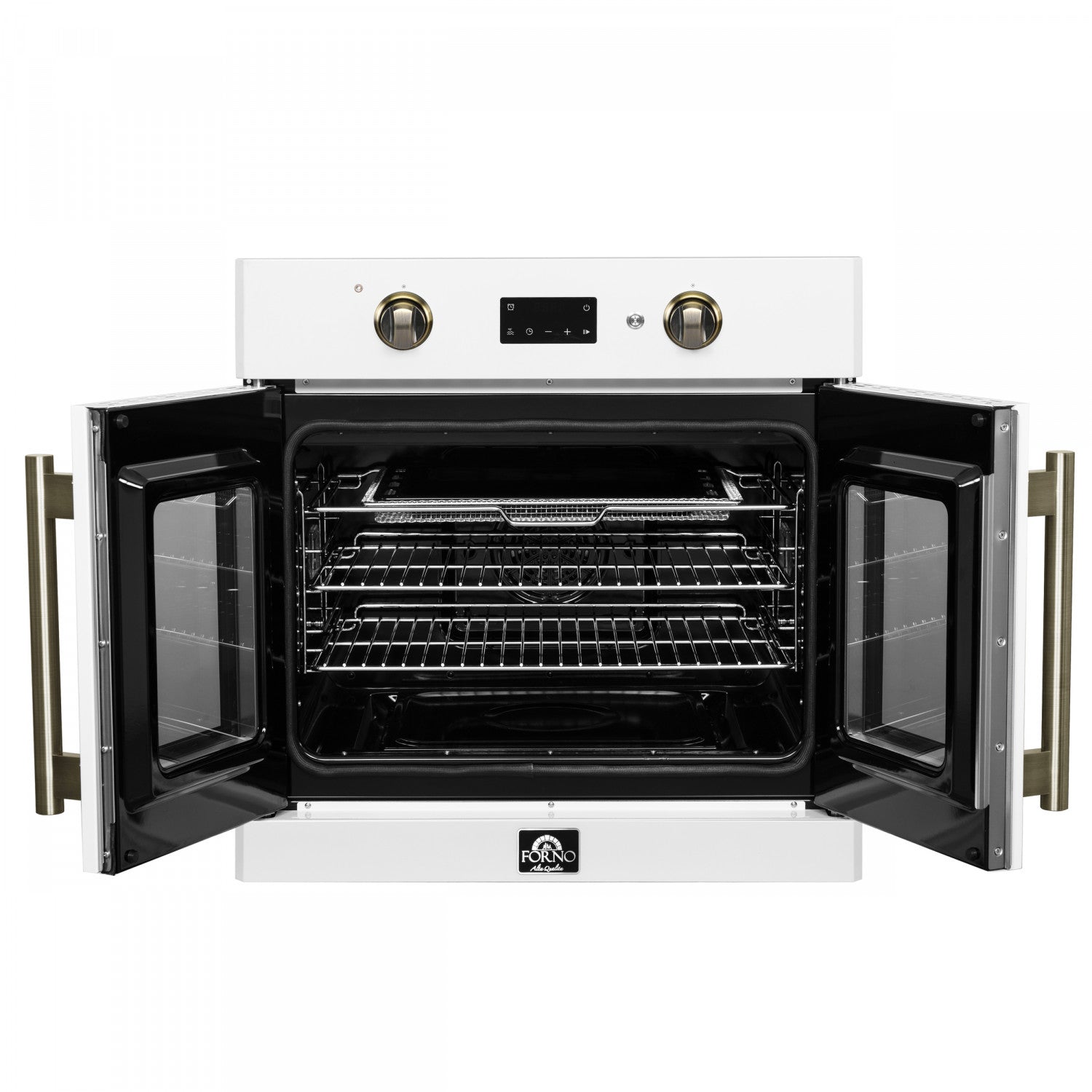 Forno Asti White 30" Electric Wall Oven with True Convection and Air Fry (3.68 Cu. Ft.) - FBOEL1333-30WHT
