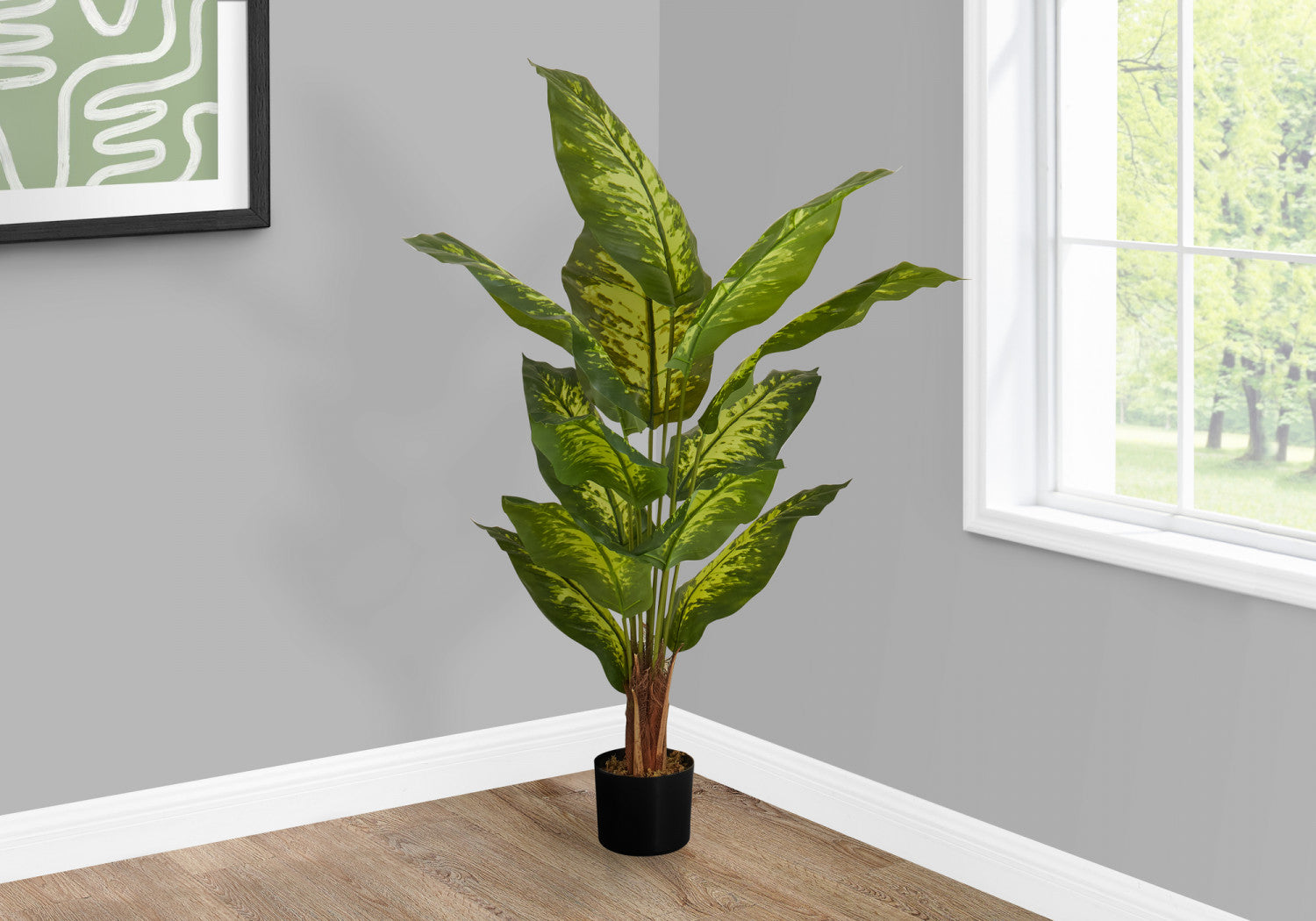 47" Evergreen Plant With 5" Black Pot - Green