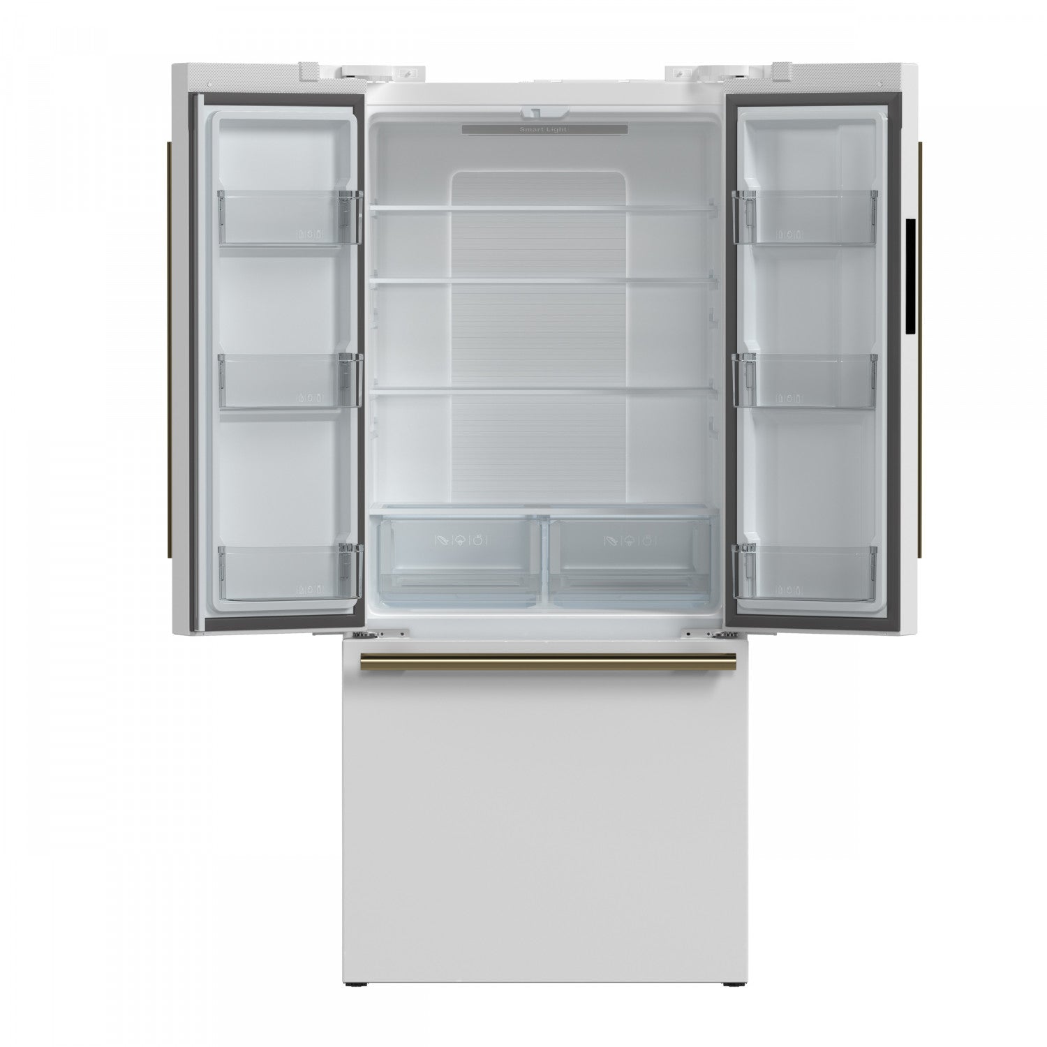 Forno Gallipoli 31" 17.5 Cu.Ft. White French Door Refrigerator with Ice Maker - FFFFD1974-31WHT