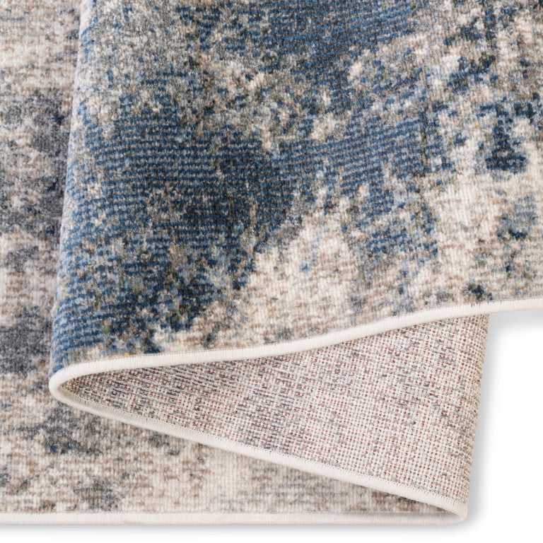 Salsa Contemporary Outdoor Rug - 6' x 9' - Grey/Blue
