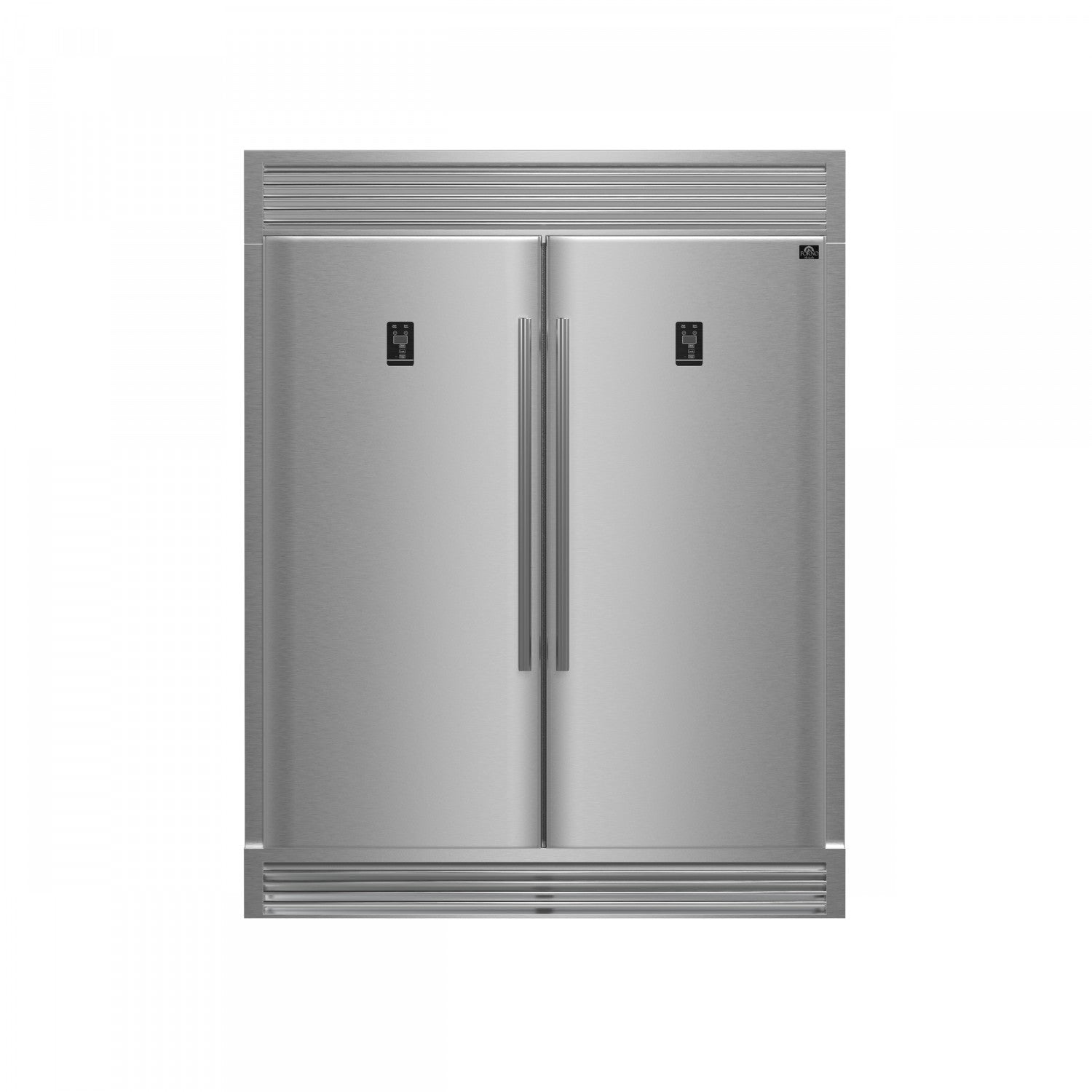 Forno Premium Stainless Steel Kitchen Package with 48" Range and 56" Convertible Refrigerator/Freezer - FBDL-019-04CAUS