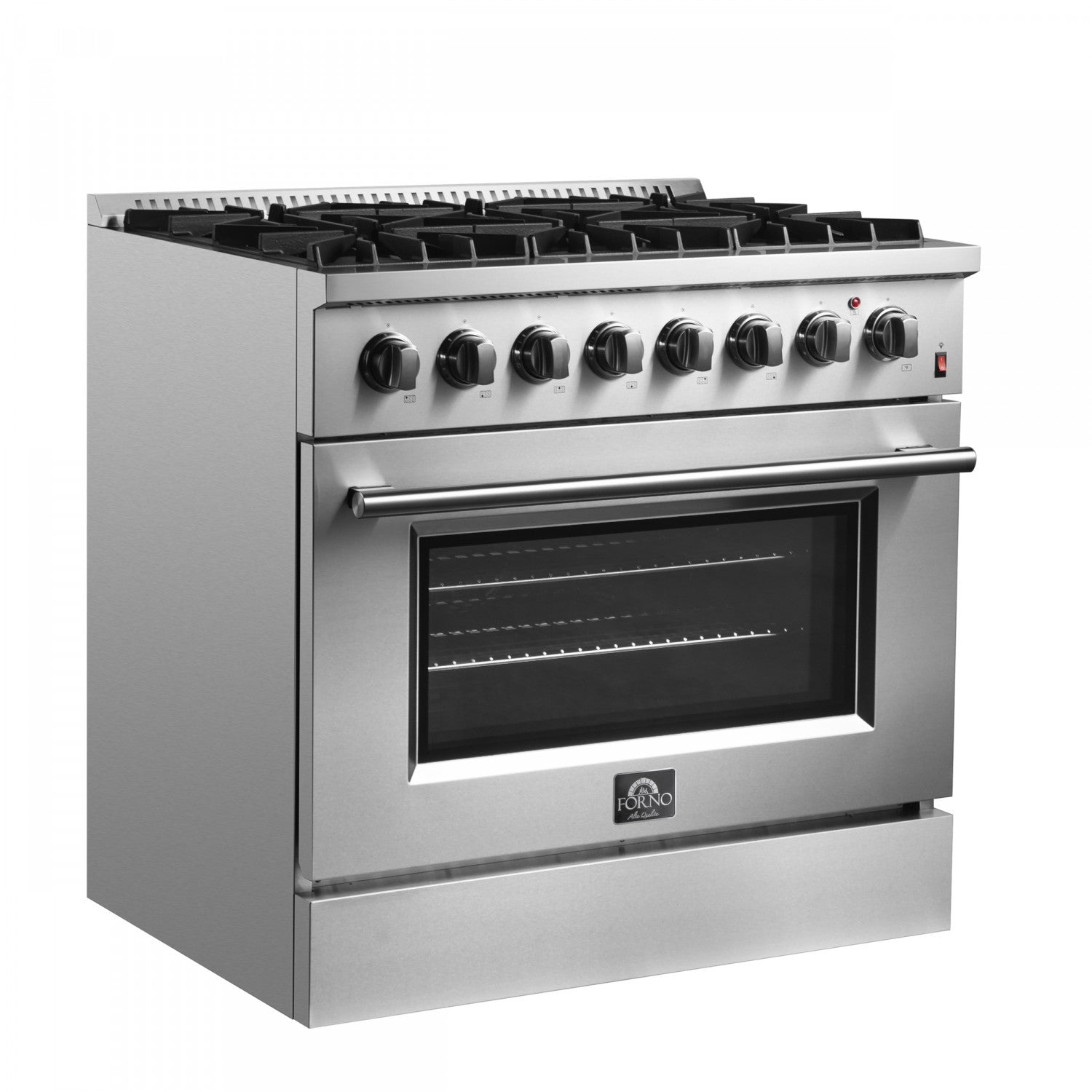 Forno Marco 36" Stainless Steel Dual Fuel Range with True Convection (5.36 Cu. Ft.) - FFSGS6197-36