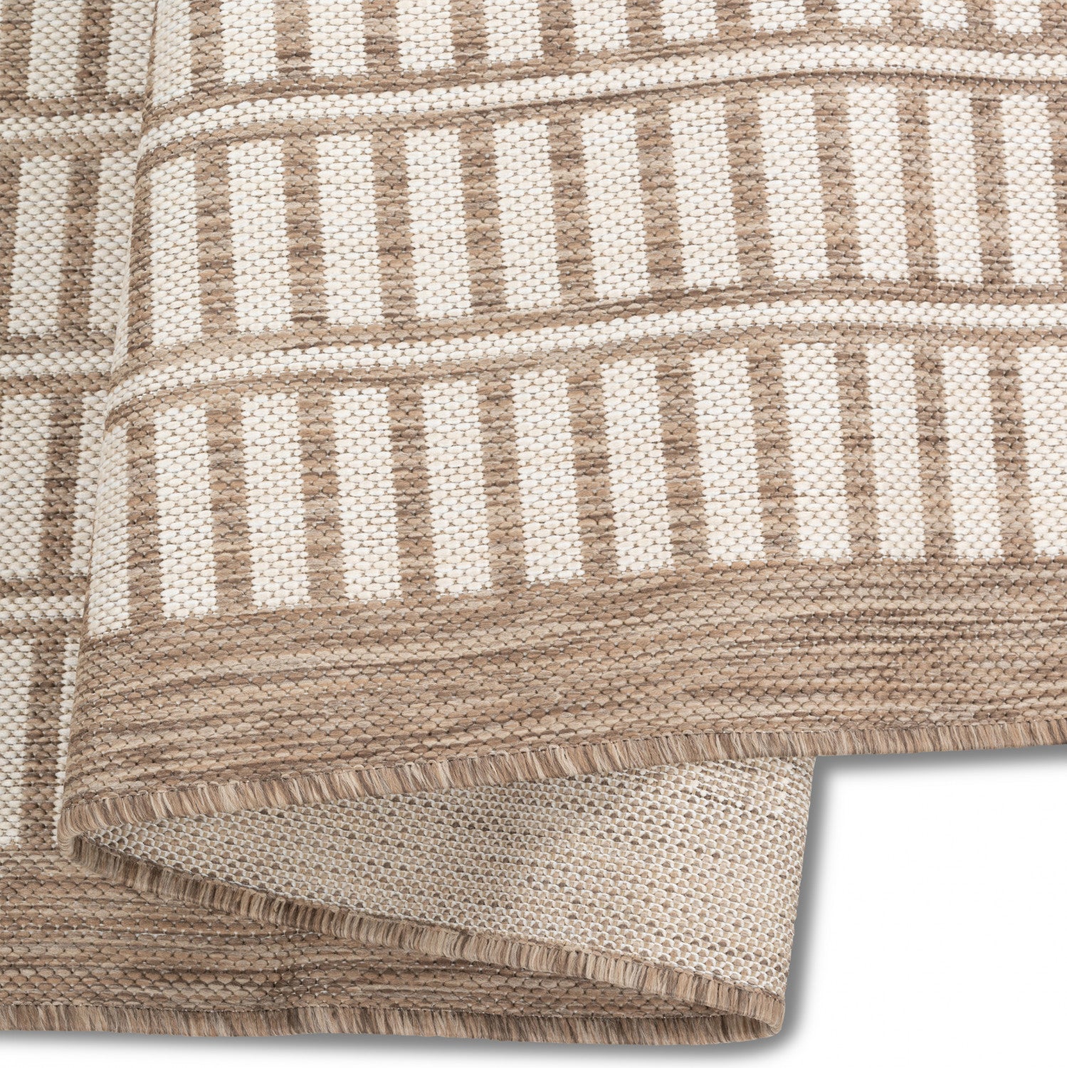 Cabana Lattice Indoor/Outdoor Rug - 3' x 5' - Brown