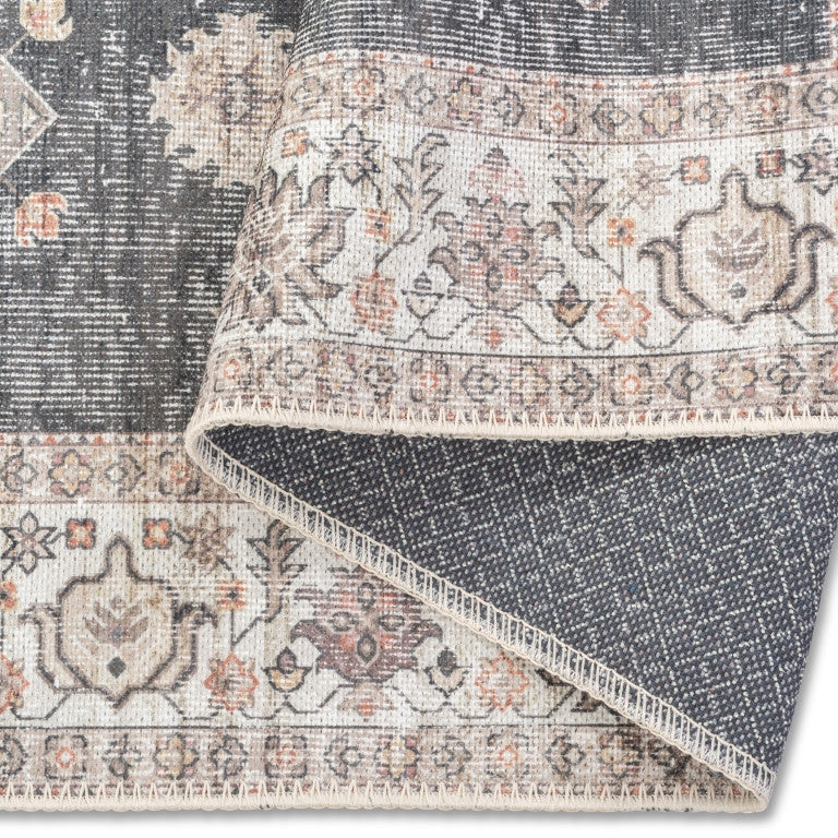 Aura Traditional Rug - 8' x 10' - Charcoal/Cream