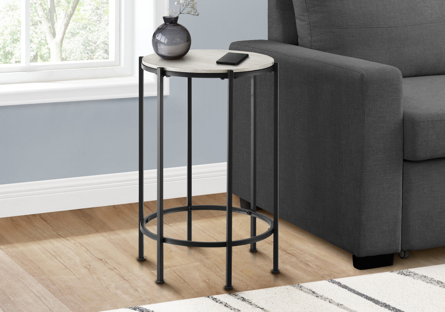 Remi Side Table - Beige/Black