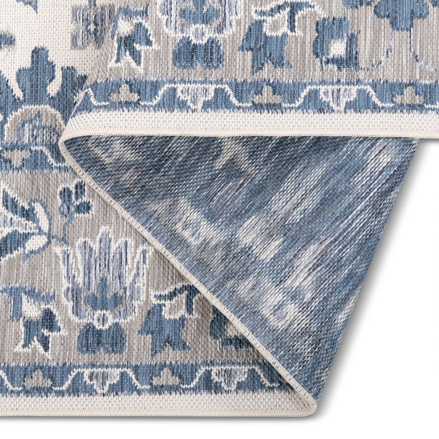 Marbella Traditional Outdoor Rug - 5' x 7' - Blue