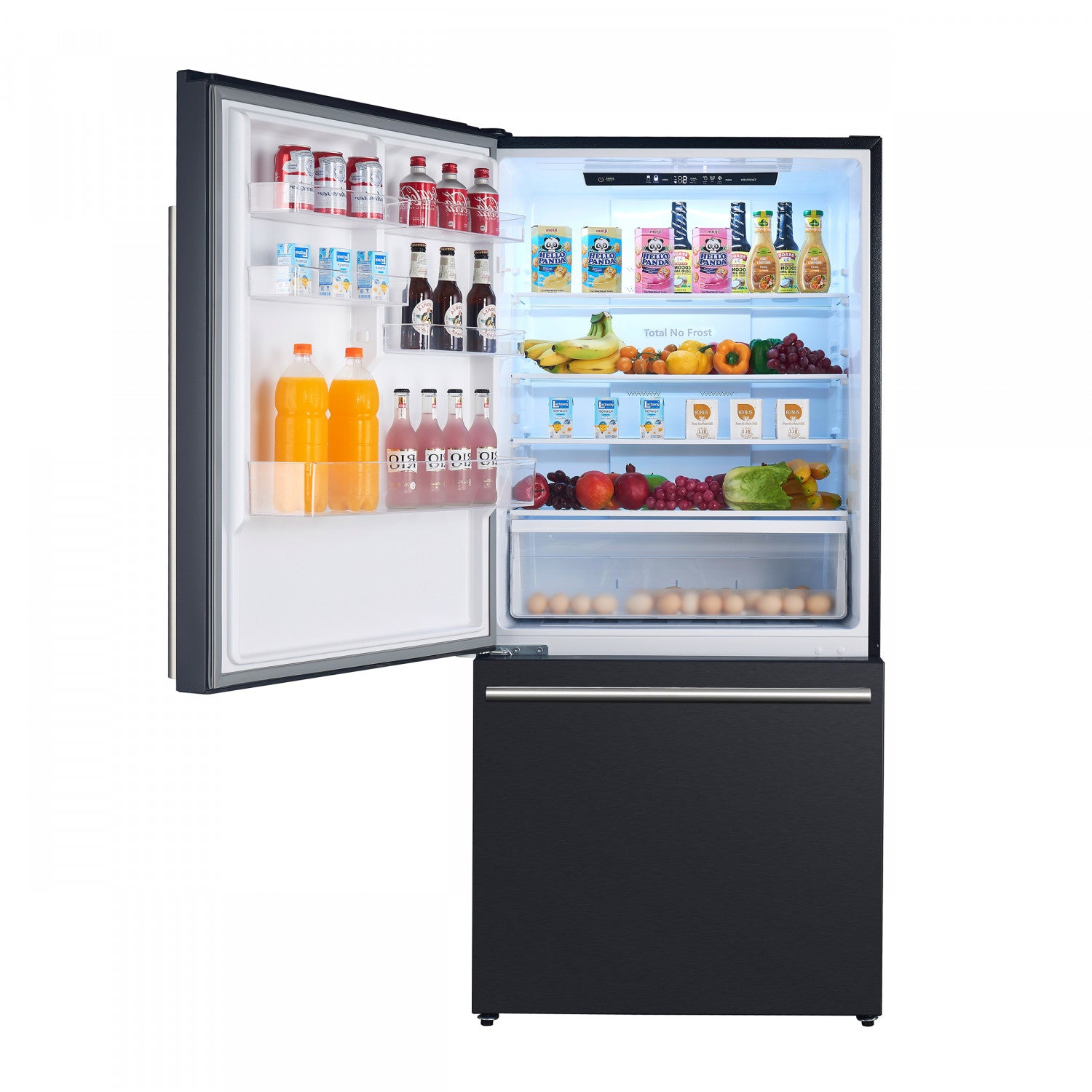 Forno Milano 31" 17.2 Cu.Ft. Black Bottom Freezer Refrigerator with Left Swing Door - FFFFD1786-31BLK