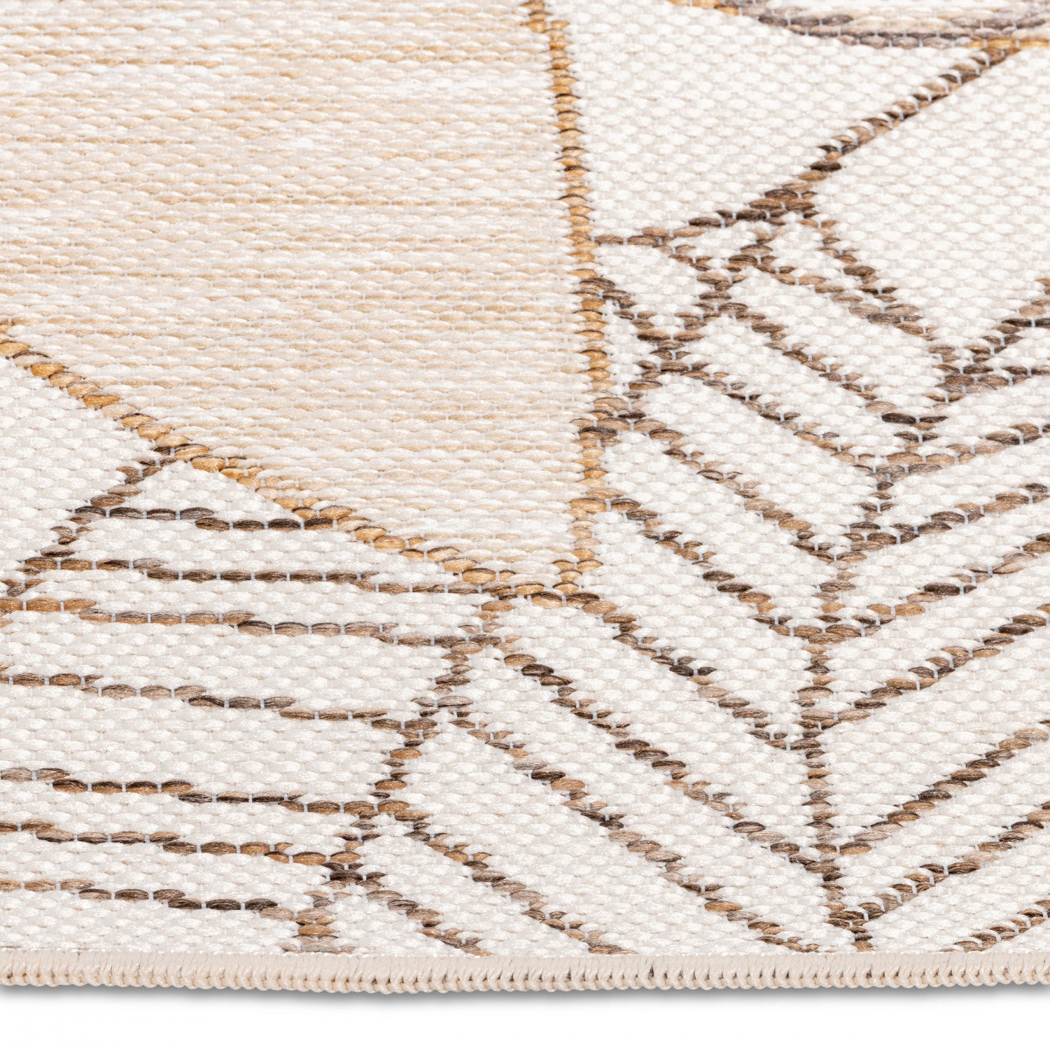 Marbella Floral Outdoor Rug - 5' x 7' - Brown