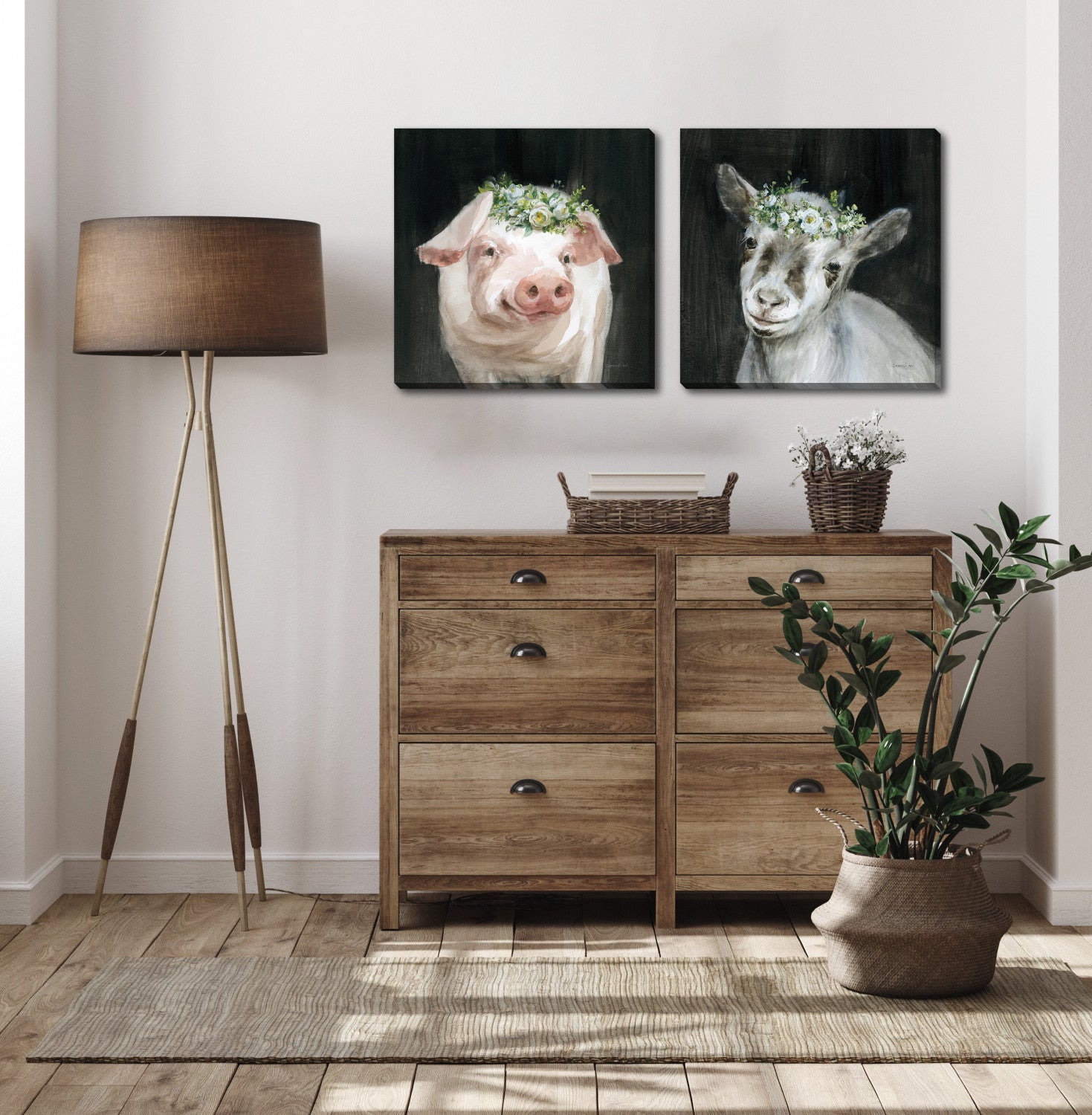 Pig Glam Wall Art - Multi-Colour - 18 X 18