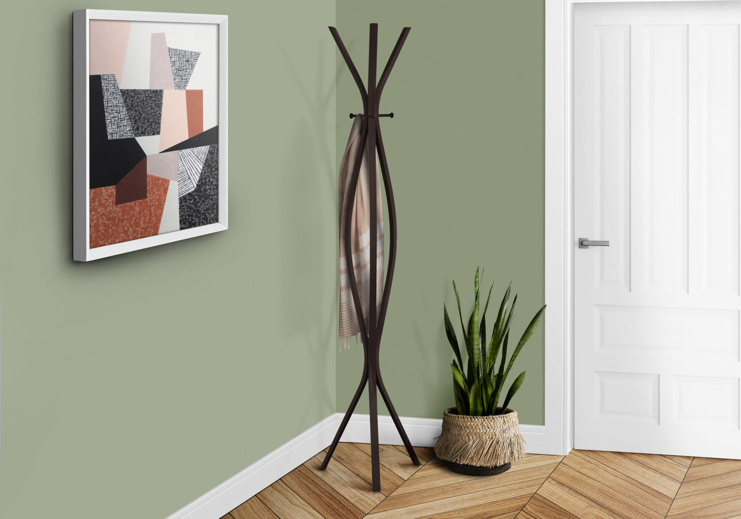 Nale Coat Rack - Dark Brown