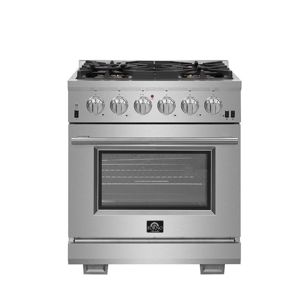 Forno Premium Stainless Steel Kitchen Package with Range and and French Door Refrigerator - FBDL-019-01CAUS