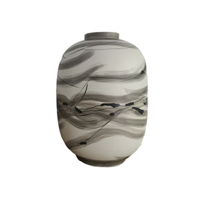 En harmonie Grand vase - gris pâle, blanc