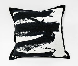 Touches magiques Coussin 18po x 18po - noir, blanc