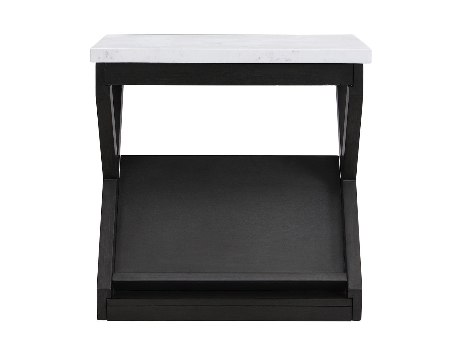 Hadyn End Table - Marble & Dark Grey