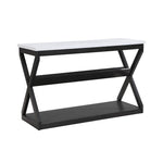 Hadyn Sofa Table - Marble & Dark Grey