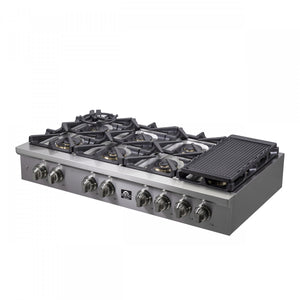 Forno Spezia Stainless Steel 48" Pro-style Gas Cooktop - FCTGS5751-48