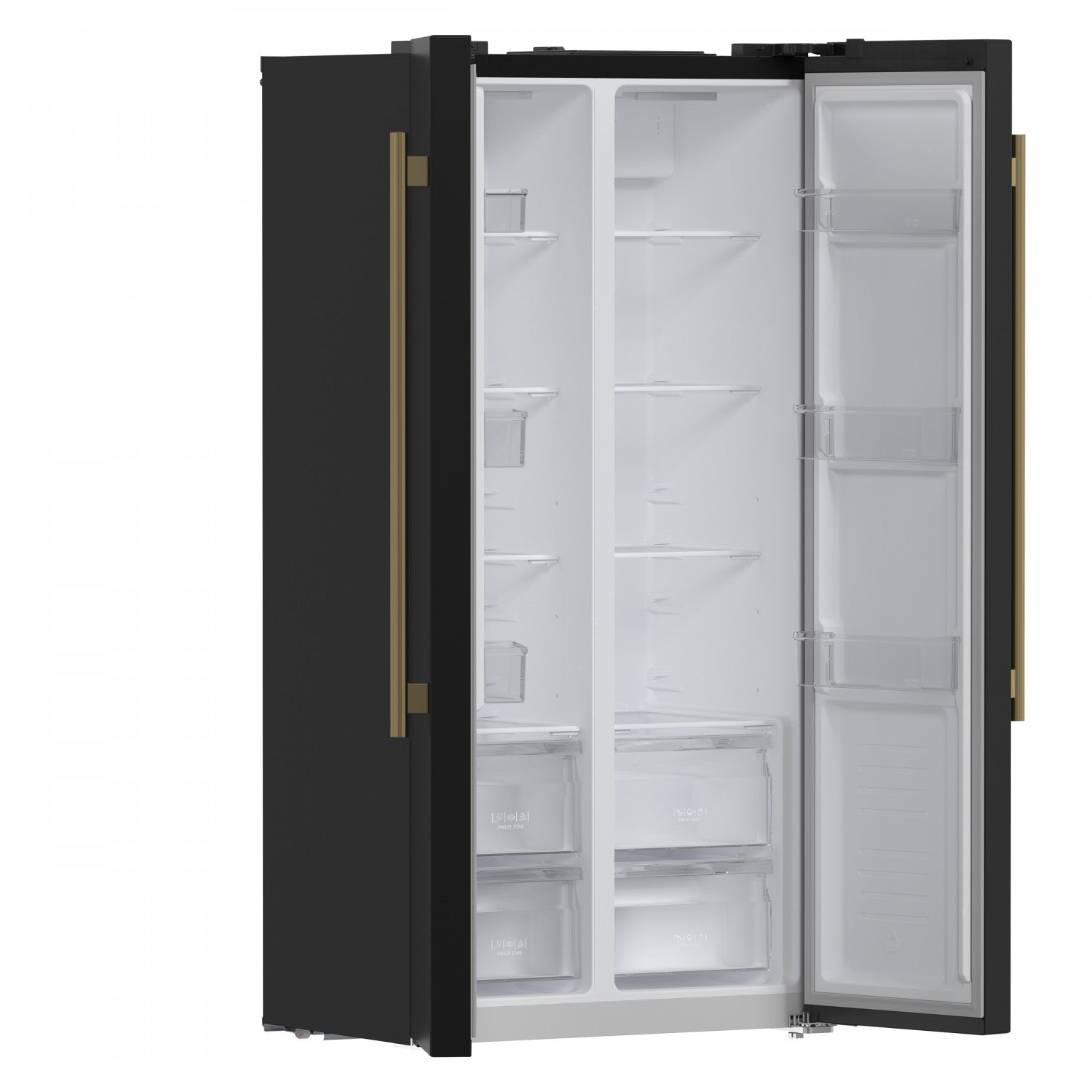 Forno Salerno 15.6 Cu.Ft. 33" Black Freestanding Side-by-side Refrigerator - FFRBI1805-33BLK