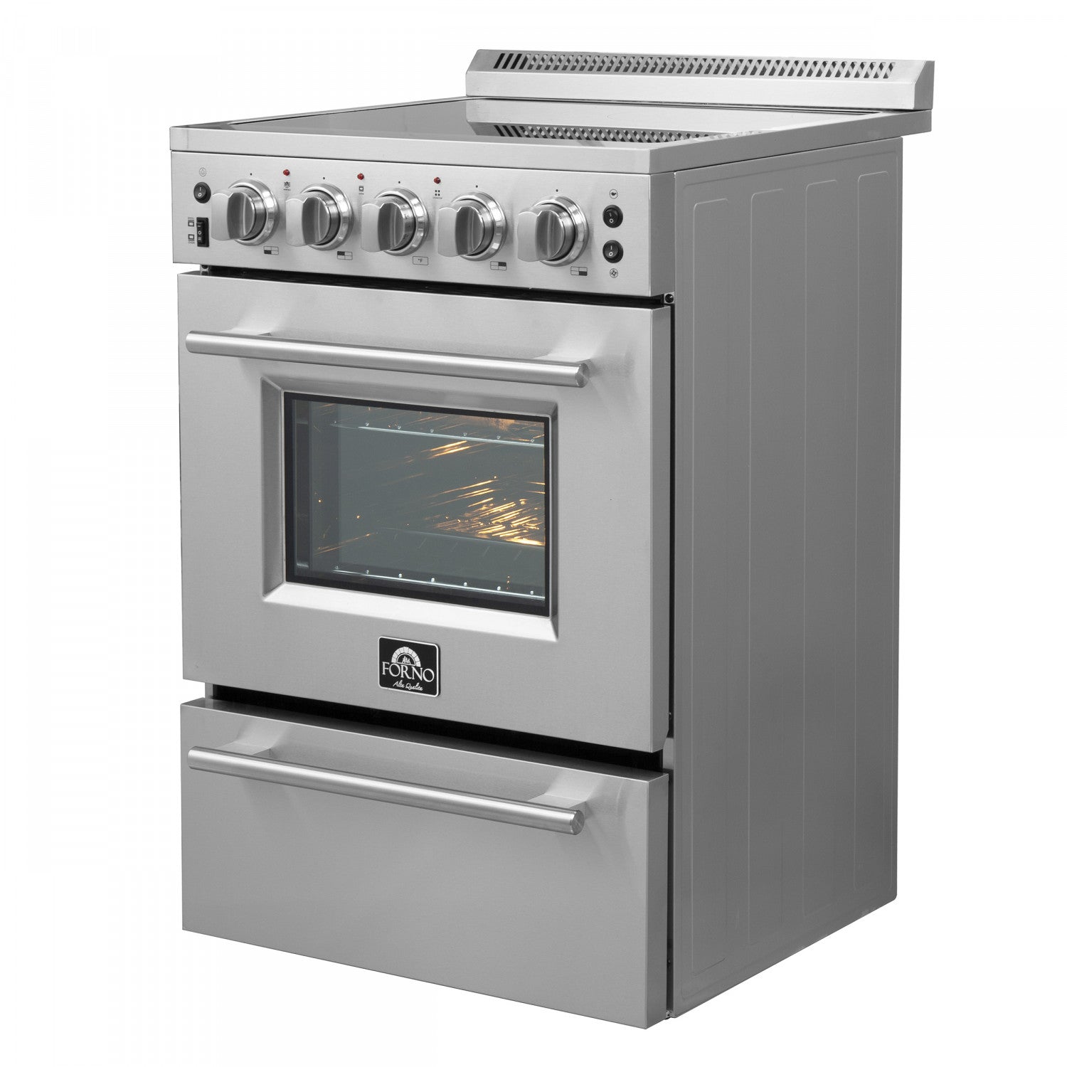 Forno Loiano 24" Stainless Steel Freestanding Electric Range (2.3 Cu. Ft.) - FFSEL6099-24
