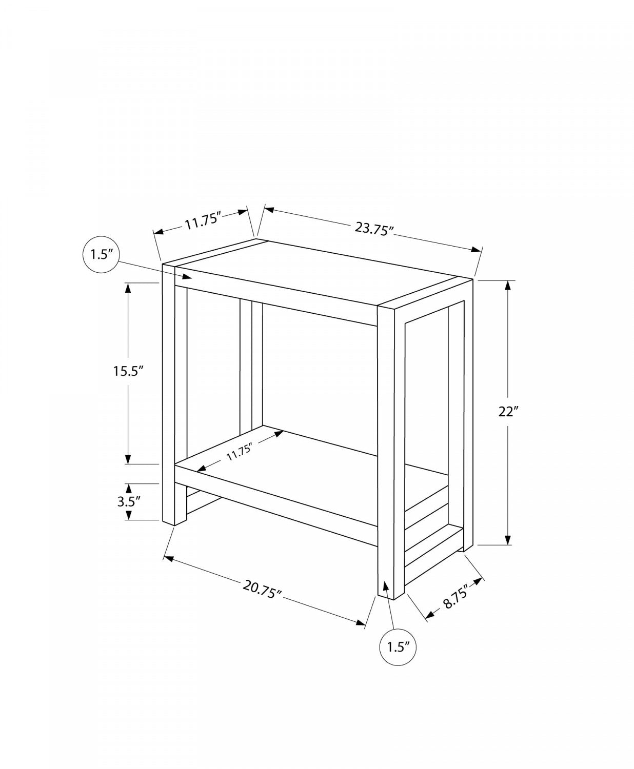 Teya Side Table - Grey