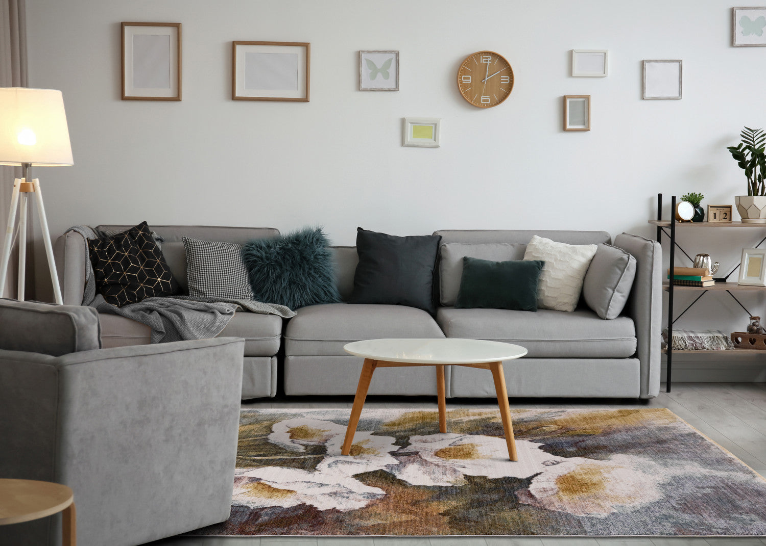 Macie Contemporary Floral Bloom Area Rug - 8' X 11' - Yellow/White/Green