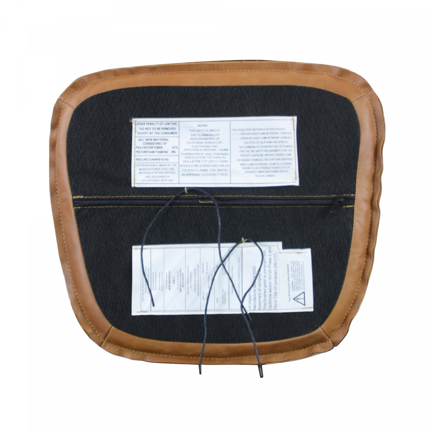 Dovren Leather Cushion Seat - Cognac