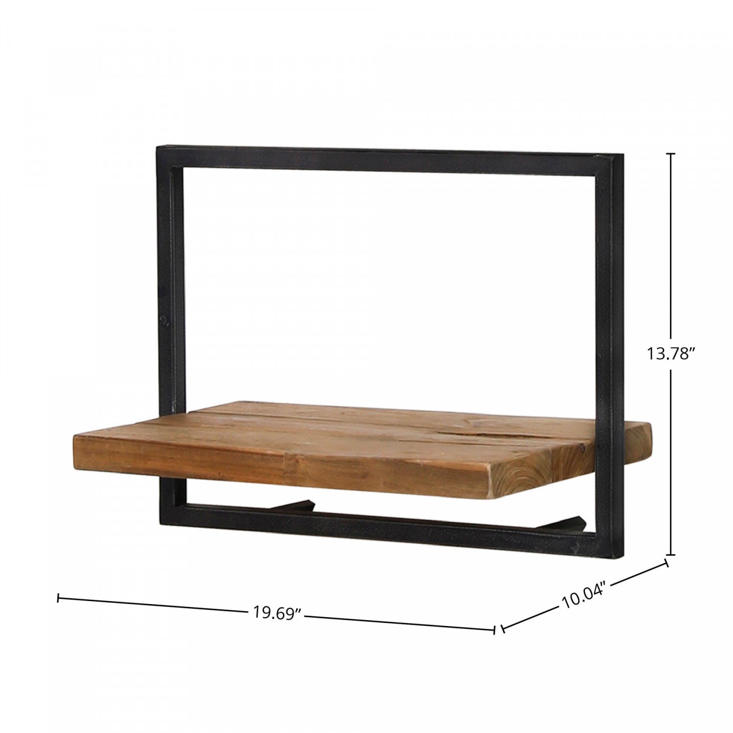 Bayan Metal Frame Wall Box III - Teak