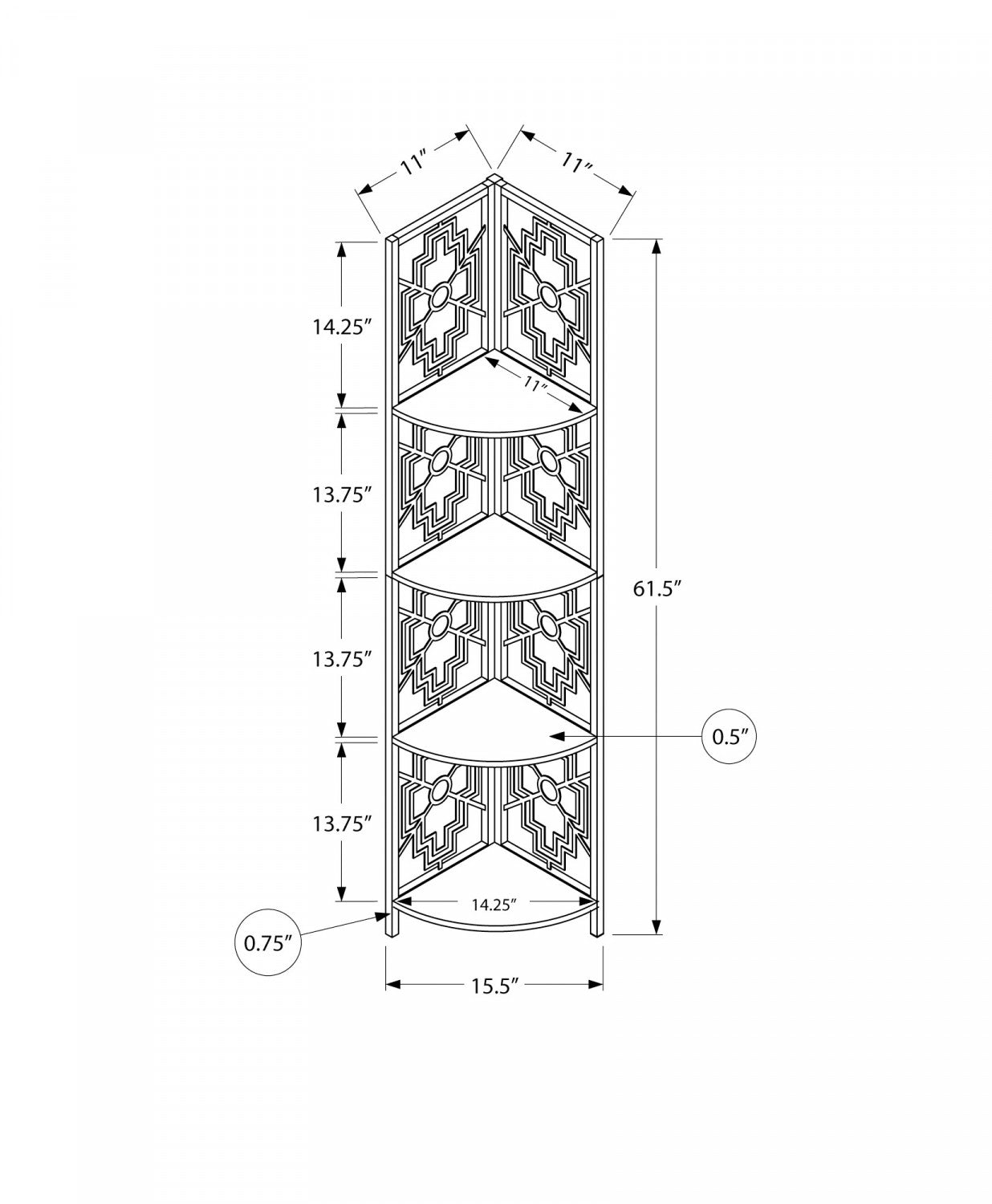 Tindra Bookcase - Light Brown