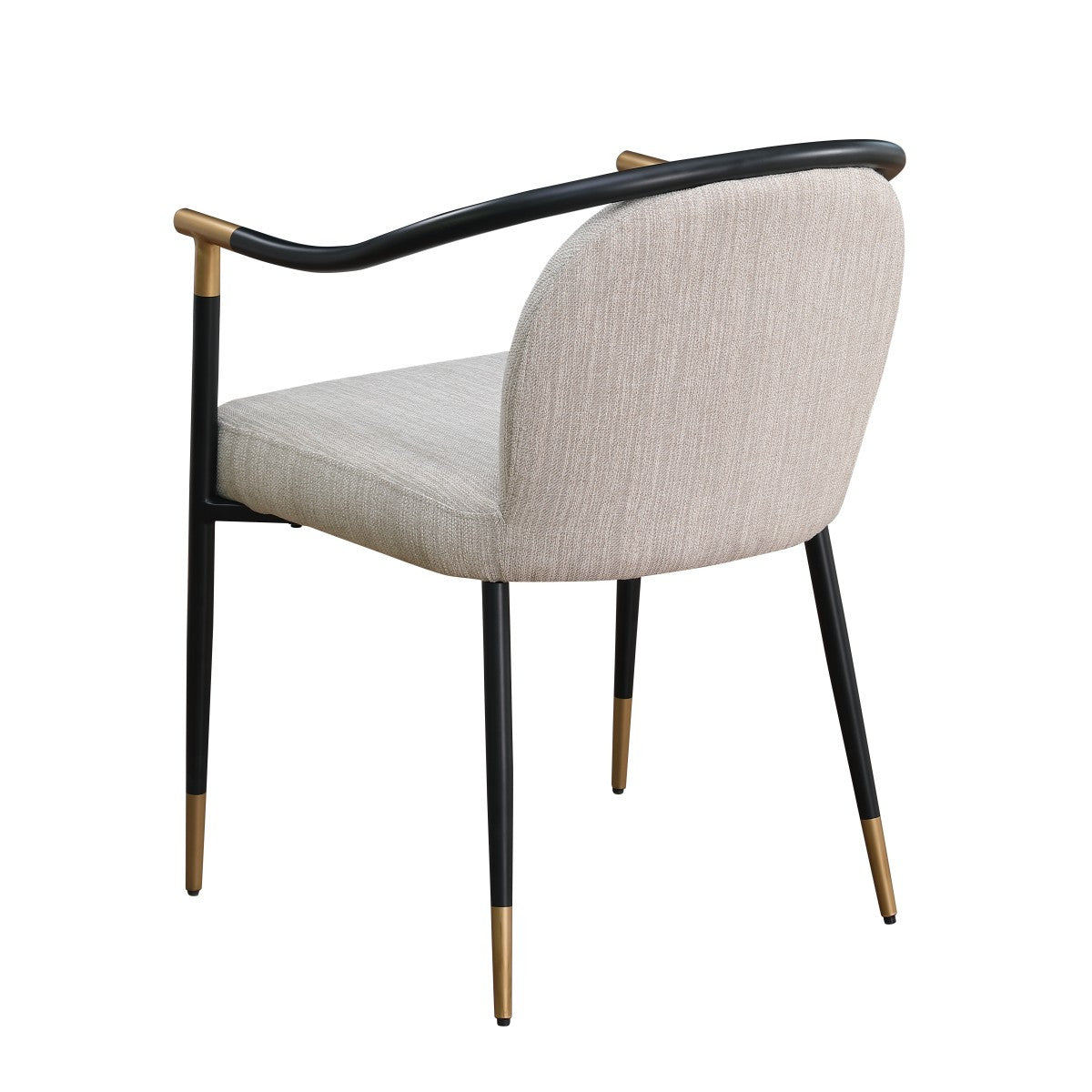 Kenna Dining Chair - Beige/Black - Set of Two