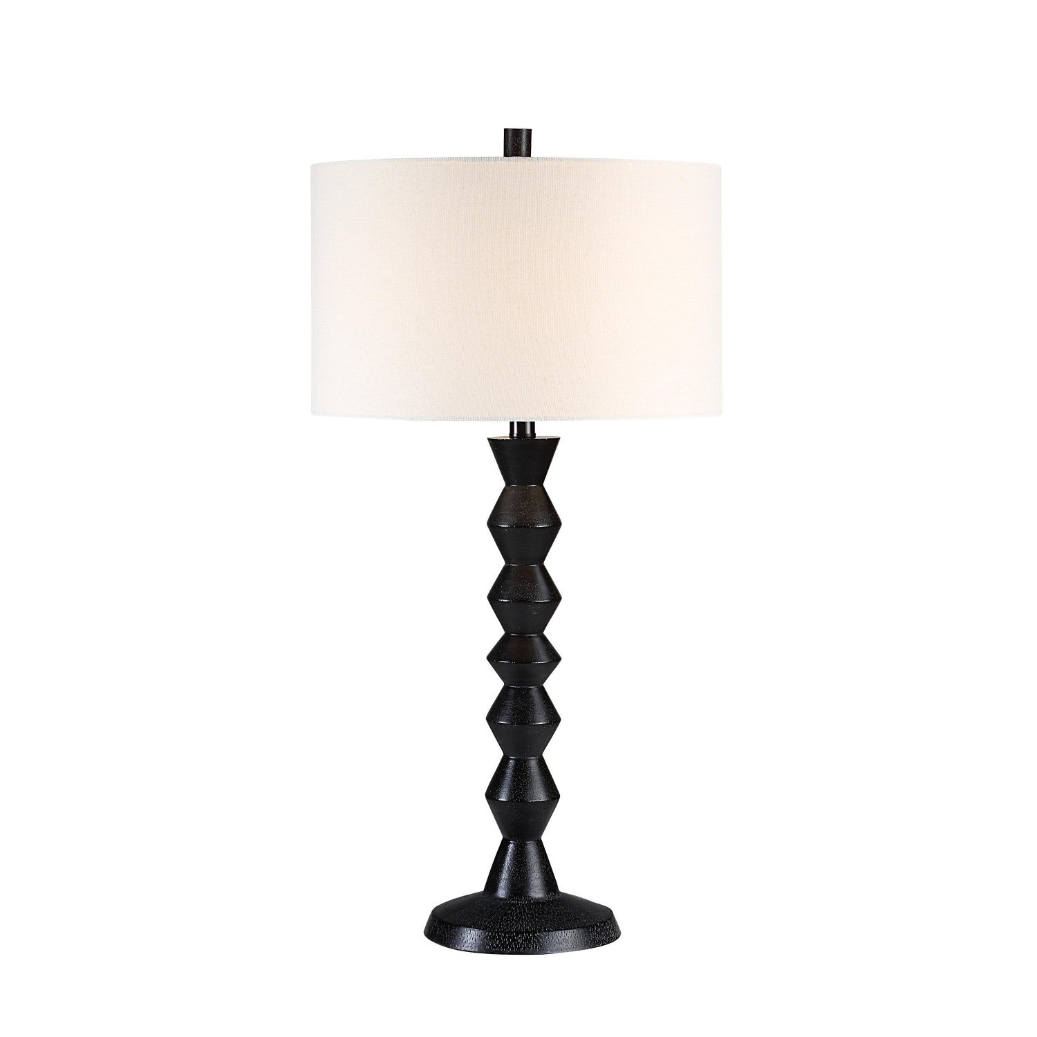 Sia Table Lamp - Matte Black Wash/Cream