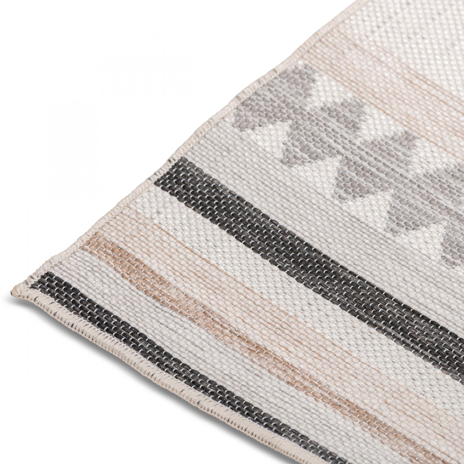 Marbella Modern Outdoor Rug - 5' x 7' - Grey/Black