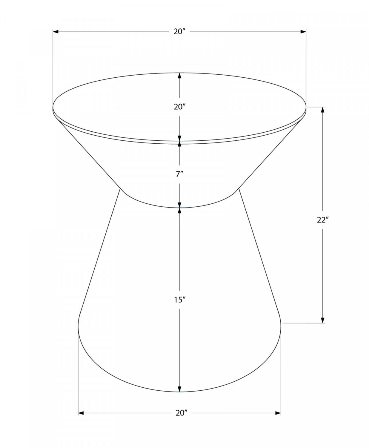 Lumi Side Table - Silver
