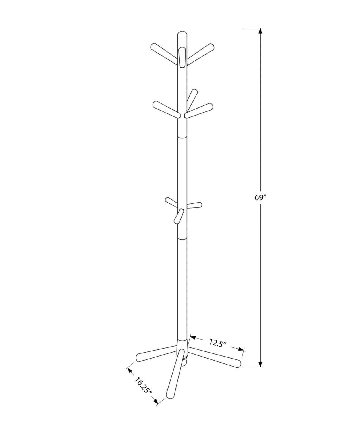 Silen Coat Rack - Espresso
