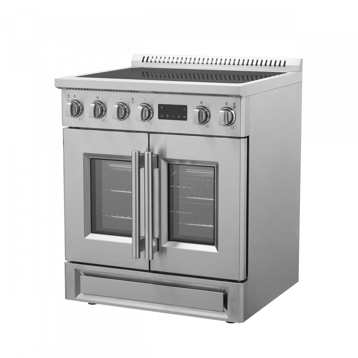 Forno Torino Stainless Steel 30" True Convection Induction Range with Air Fry and Air Sous Vide (4.32 Cu. Ft.) - FFSIN0950-30