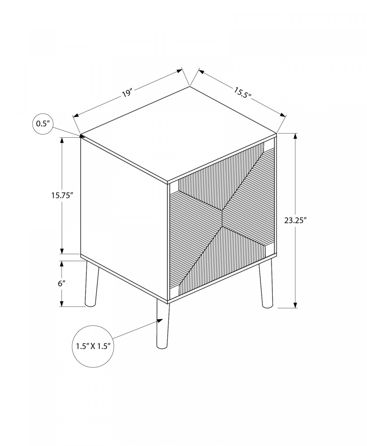 Nyra Side Table - Walnut
