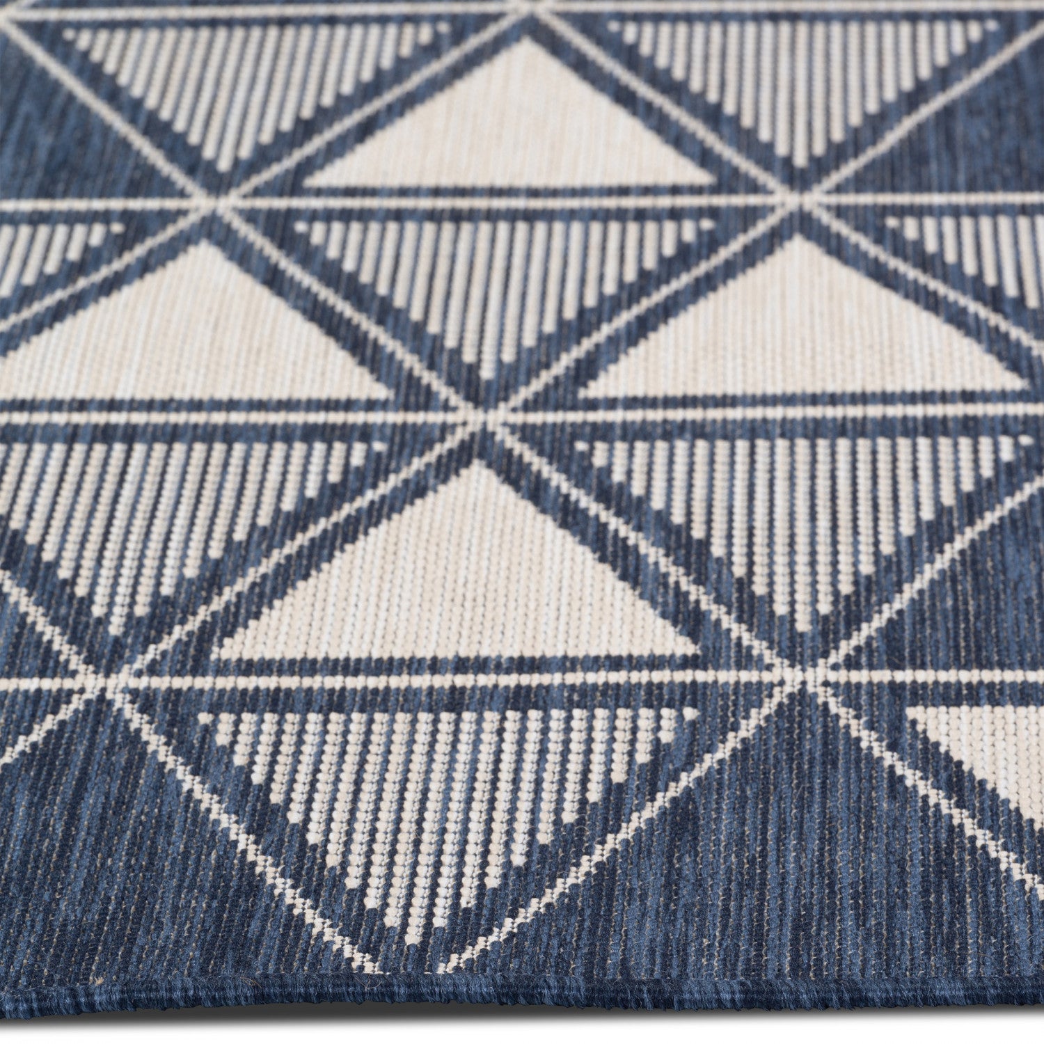 Cabana Triangles Indoor/Outdoor Rug - 6' x 9' - Blue