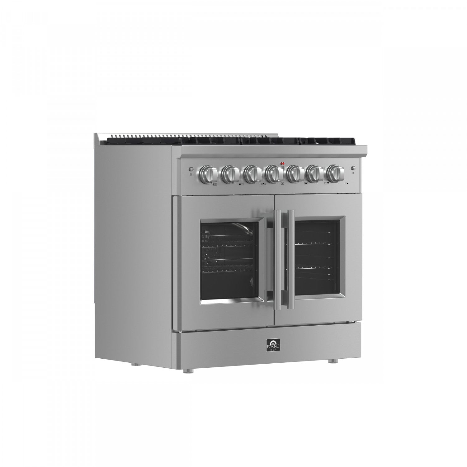 Forno Galiano 36" Stainless Steel French Door Freestanding Gas Range (5.36 Cu. Ft.) - FFSGS6444-36