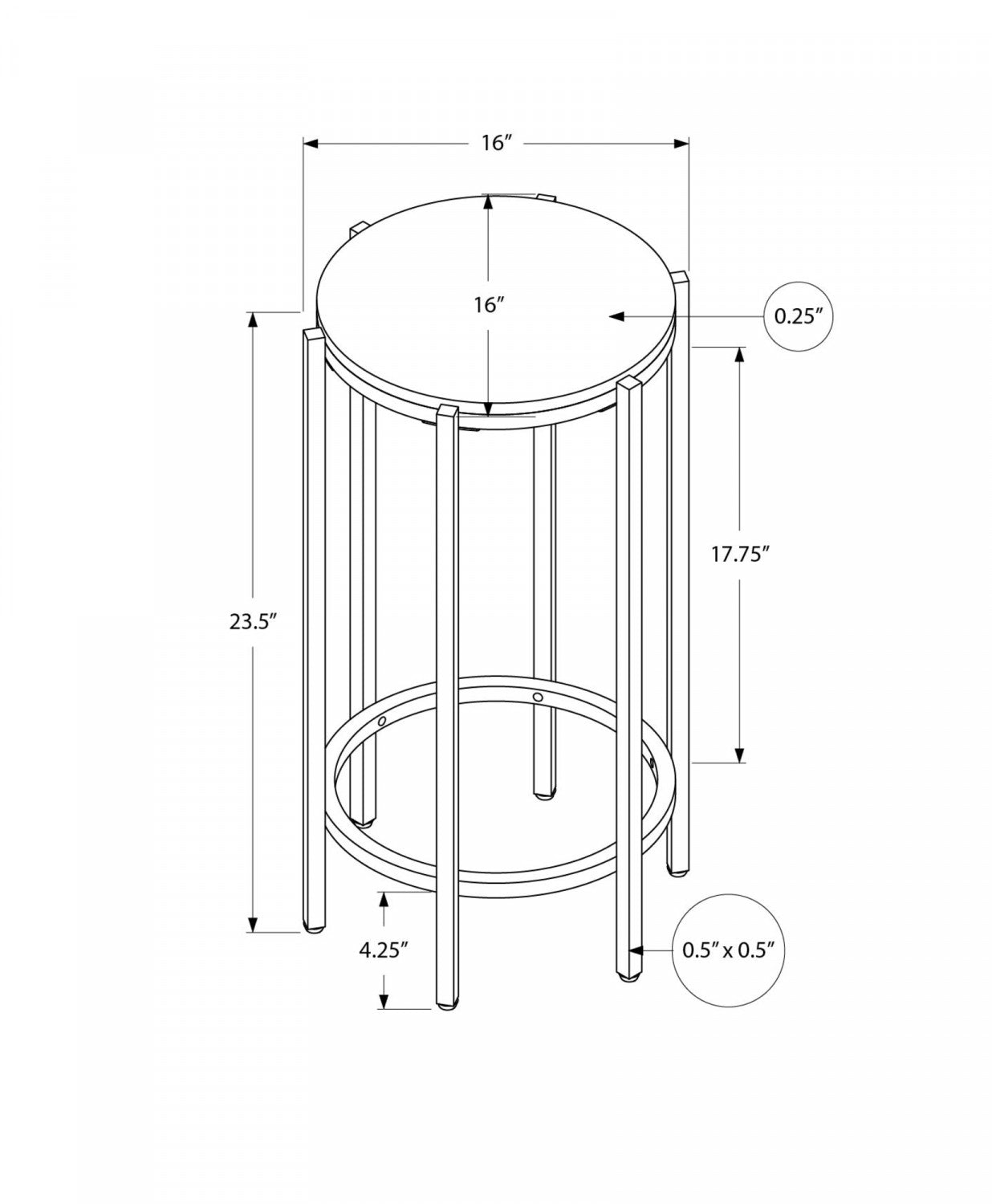 Remi Side Table - Light Brown