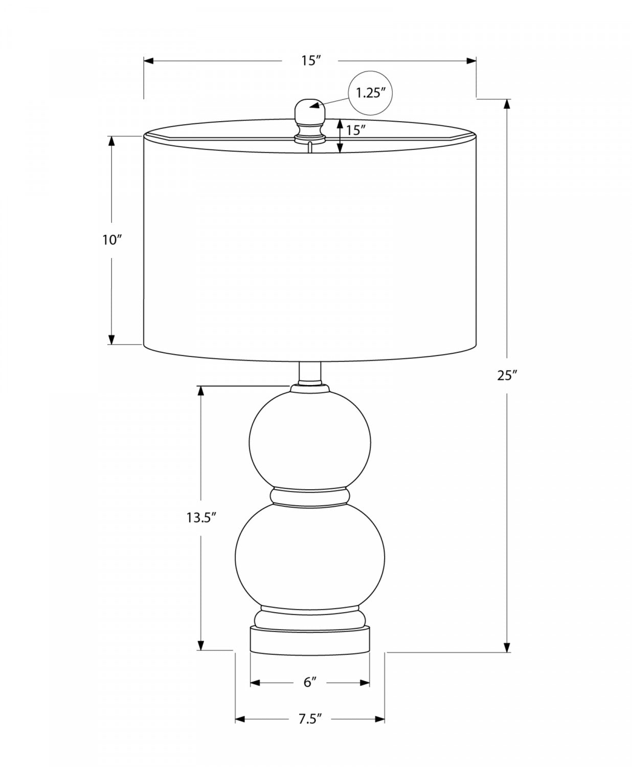 Monroe Table Lamp - Cream