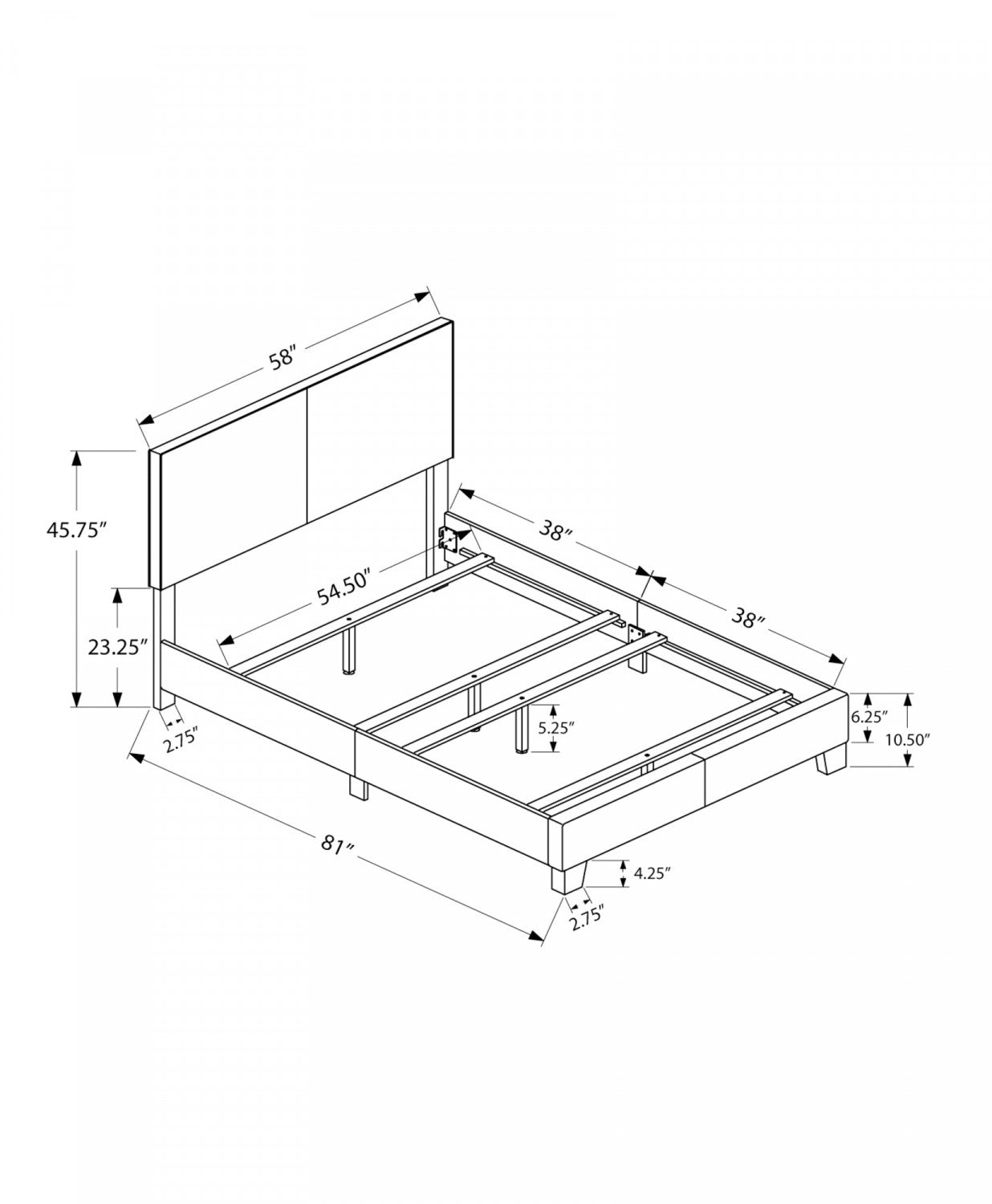 Annette Full Bed - Brown