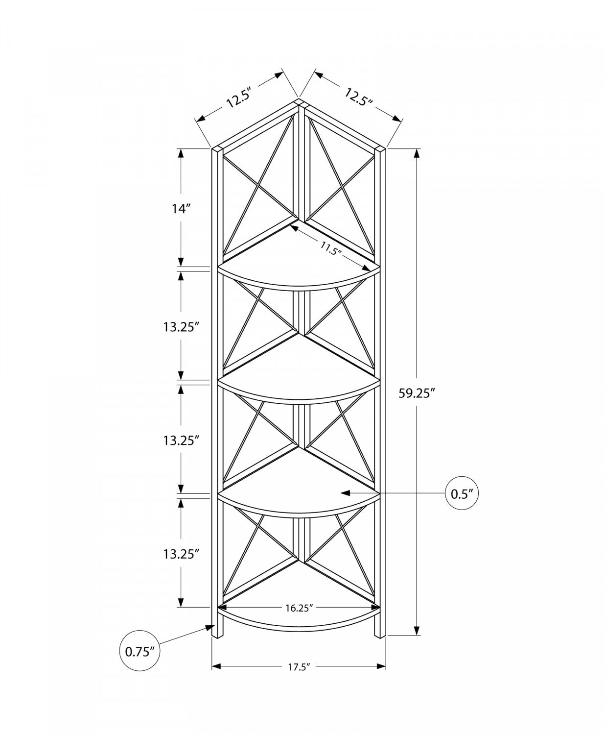 Zeva Bookcase - Black