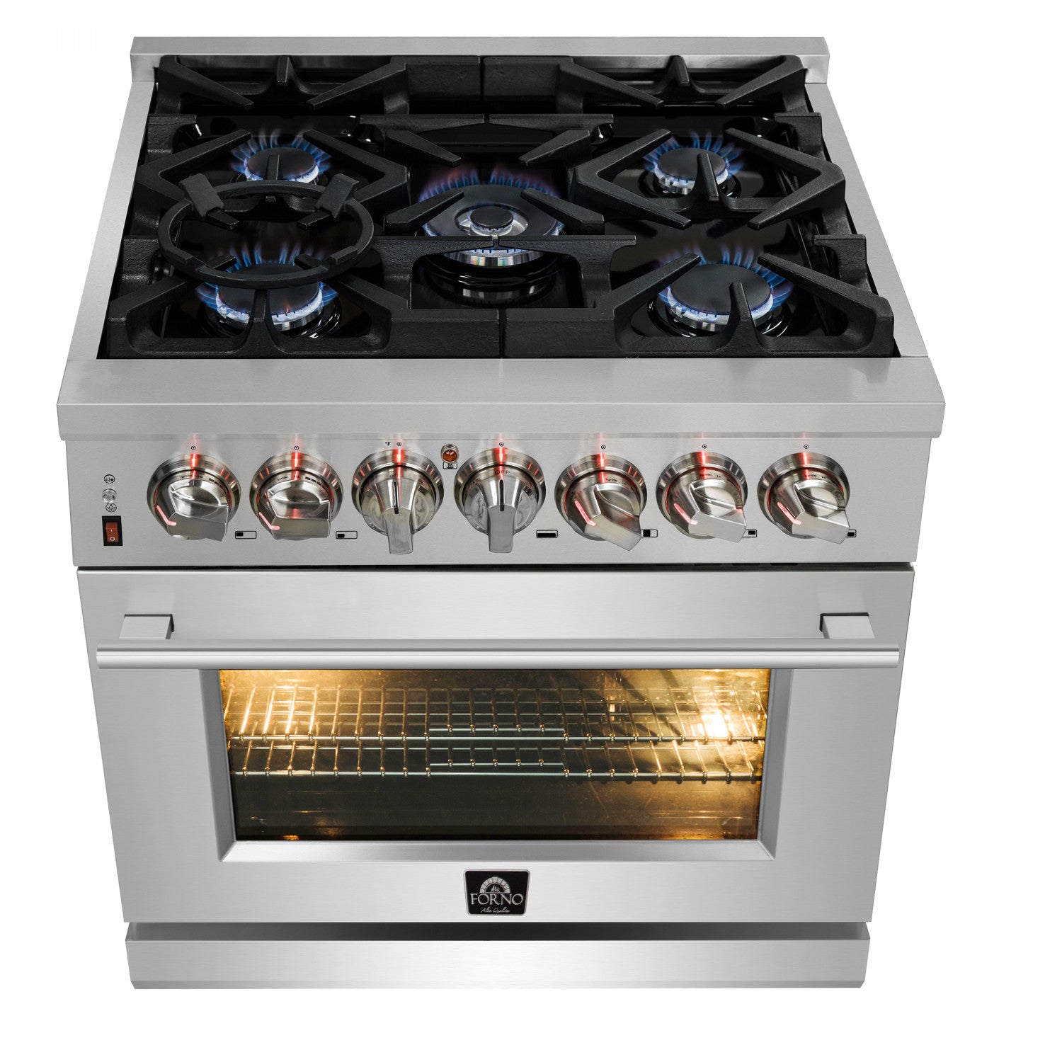 Forno Massimo 30" Stainless Steel Dual Fuel Range With True Convection And Air Fry (4.32 Cu. Ft.) - FFSGS6125-30